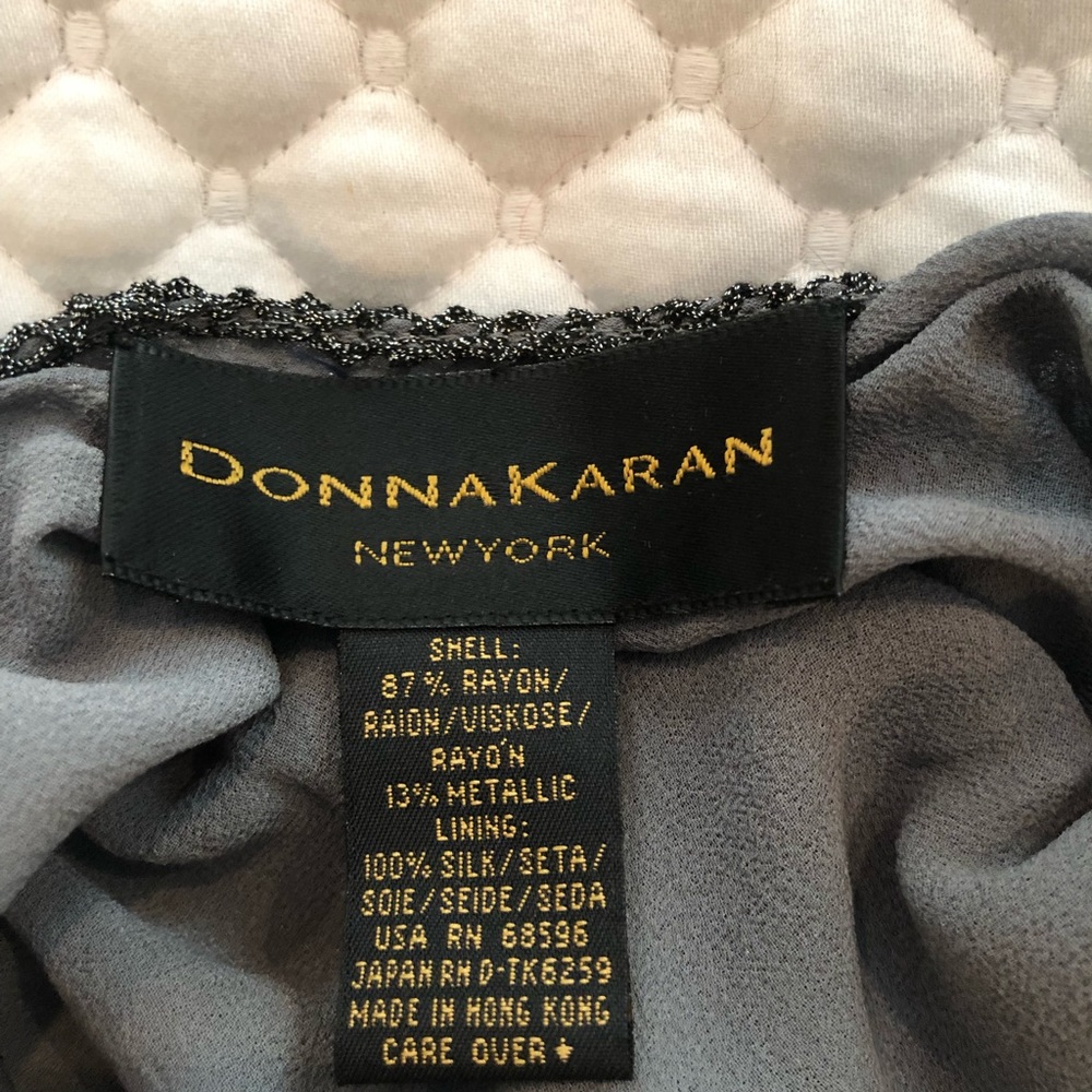 Donna Karan vintage beaded gray cocktail dress